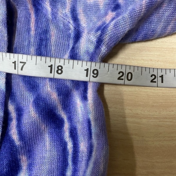 CHICO'S Kelli Watercolor Zebra Print Blue Open Cardigan  Size 0 (S/4) NWT - Picture 4 of 7